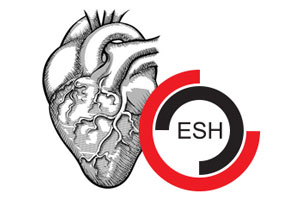Illustration of the Human Heart with the European Society of Hypertension Logo