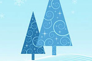 Holiday trees illustration