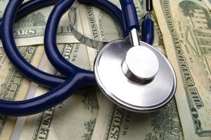 Stethoscope and money